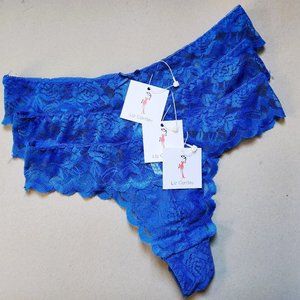 3 PAIR WOMEN'S PANTIES, LIZ CORDAY, SIZE LARGE, BLUE IN COLOR, NEW WITH TAGS